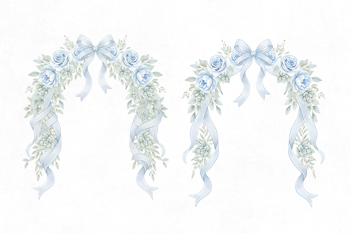 30 Elegant Watercolor Blue Floral, an Illustration by Elegant_Studio44 (Photo 4 of 4)