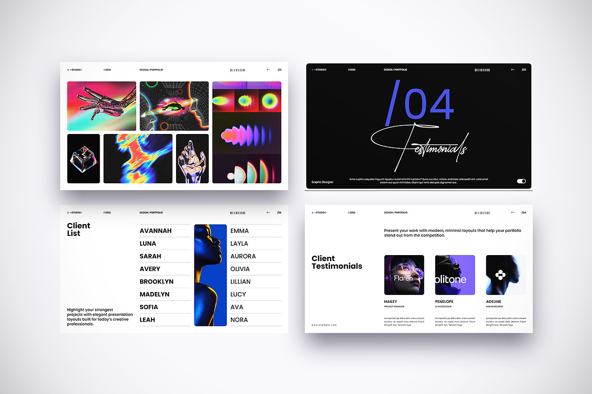 Minimal Design Portfolio Template, a Presentation Template by Studio Monova (Photo 18 of 19)