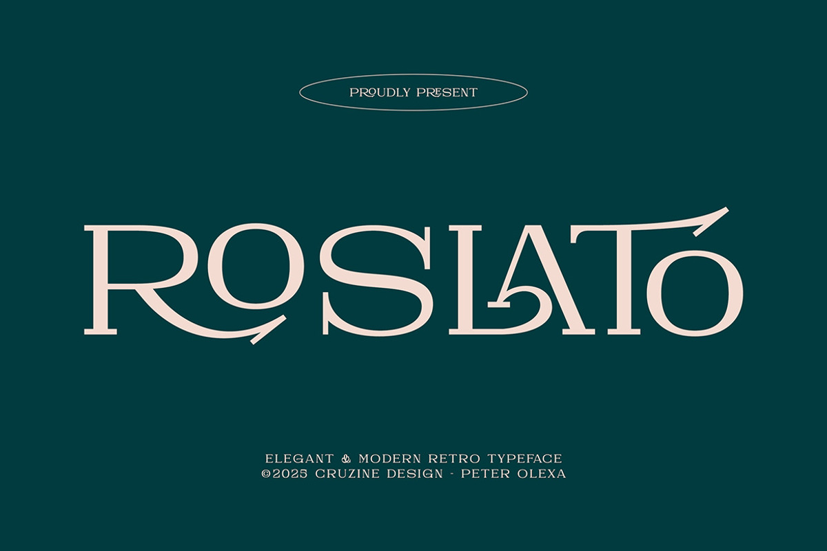 Roslato, a Serif Font by Cruzine (Photo 1 of 8)