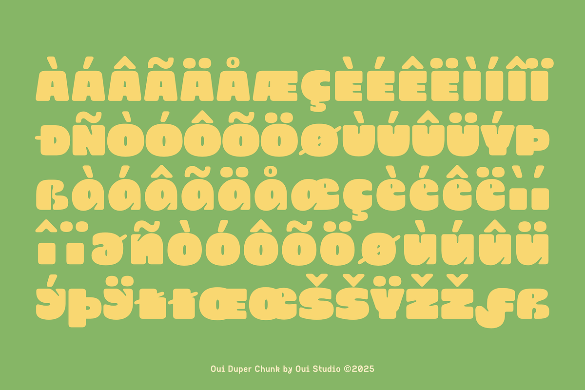 Duper Chunk Bold and Bubbly Font, a Sans Serif Font by Oui Studio (Photo 7 of 9)