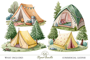 Watercolor Retro Camper Clipart, an Illustration by MockupWizard (Thumbnail 4 of 7)