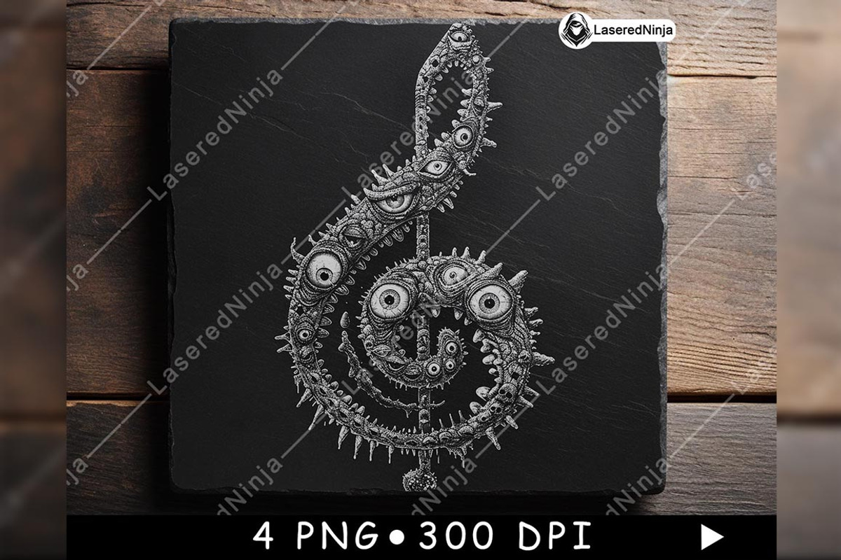 Creepy Alien Eyes Musical Note, a Background Graphic by LaseredNinja (Photo 2 of 7)