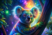 Vibrant Koala Print, an Animal Illustration by ZobaDepot (Thumbnail 1 of 4)