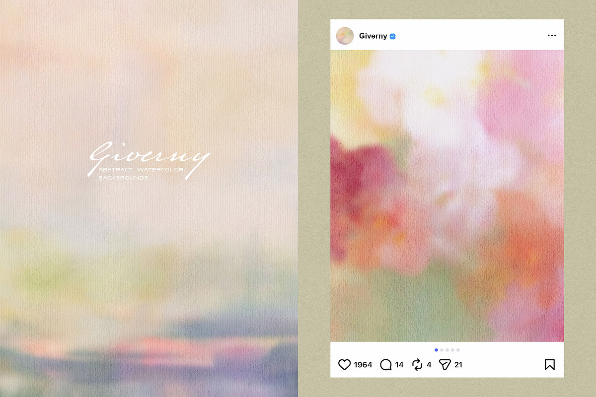 Giverny Watercolor Backgrounds, a Background Graphic by alonahaidash (Photo 3 of 14)