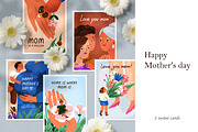 Happy Mother day greeting cards set, a Background Graphic by Good Studio (Thumbnail 1 of 6)