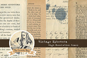 Vintage Ephemera Sampler 1, a Texture Graphic by Shotts Studios (Thumbnail 1 of 2)