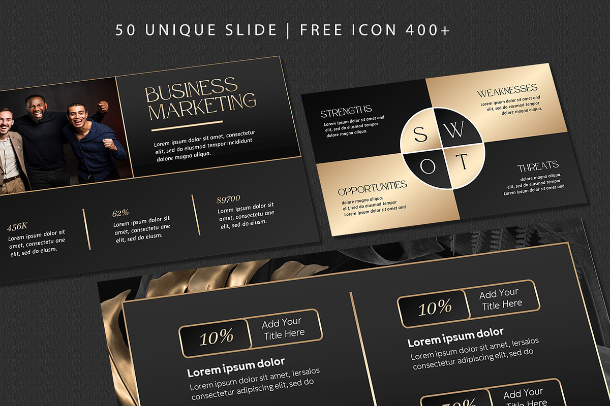 Luxury Black Powerpoint Template, a Presentation Template by SKY CREATION (Photo 2 of 6)