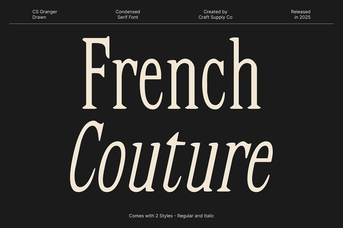 CS Granger Drawn, a Serif Font by Craft Supply Co. (Photo 3 of 8)