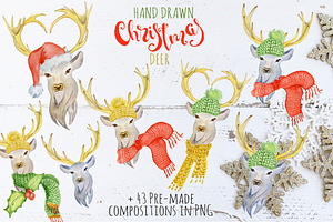 Christmas Deer Watercolor Creator