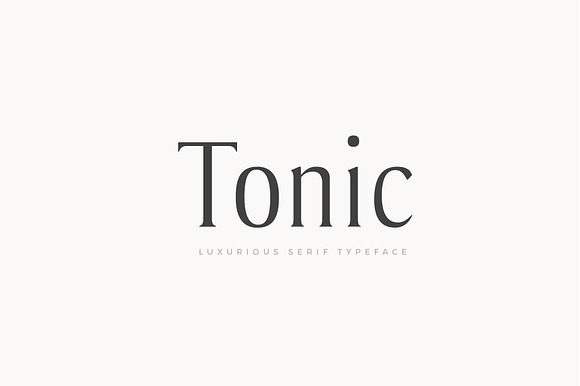 Tonic - Luxurious Serif Typeface preview 7