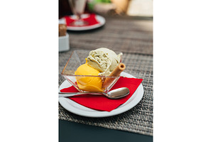 Pistachio and mango gelato in, a Food & Drink Photo by MAnuta
