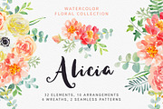Alicia watercolor floral collection, an Illustration by OJardin (Thumbnail 1 of 5)