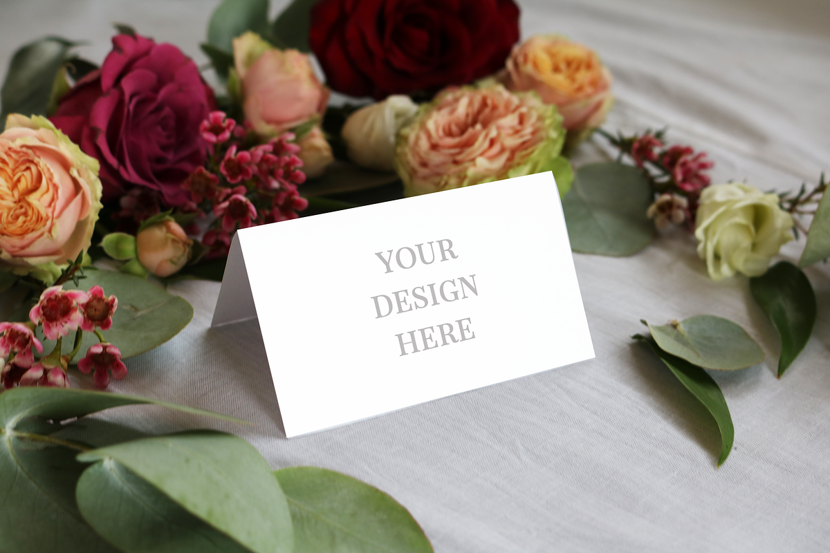 tent Fold Place Card Mockup, a Mockup by The Mockup Studio