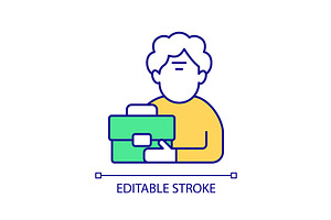 Build career in senior age RGB color, an Icon by IMG Visuals