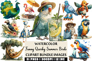 Funny Quirky Summer Birds Clipart, an Illustration by Craft Nest (Thumbnail 1 of 4)