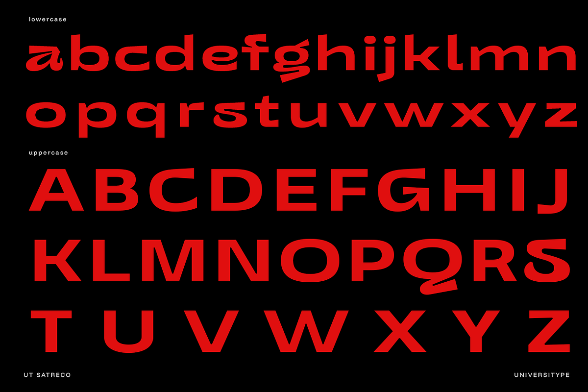 UT Satreco - A Stylish Expanded Sans, a Sans Serif Font by Universitype (Photo 5 of 12)