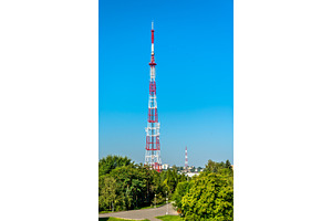 Television tower on the mamayev containing tower, volgograd, and russia, an Industrial Photo by Leonid Andronov