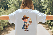 Menorah Boy, Hanukkah Art, Jewish, an Illustration by CrexoraLab (Thumbnail 5 of 5)
