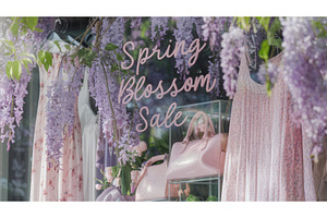 Elegant spring-themed storefront, an Illustration by tilialucida