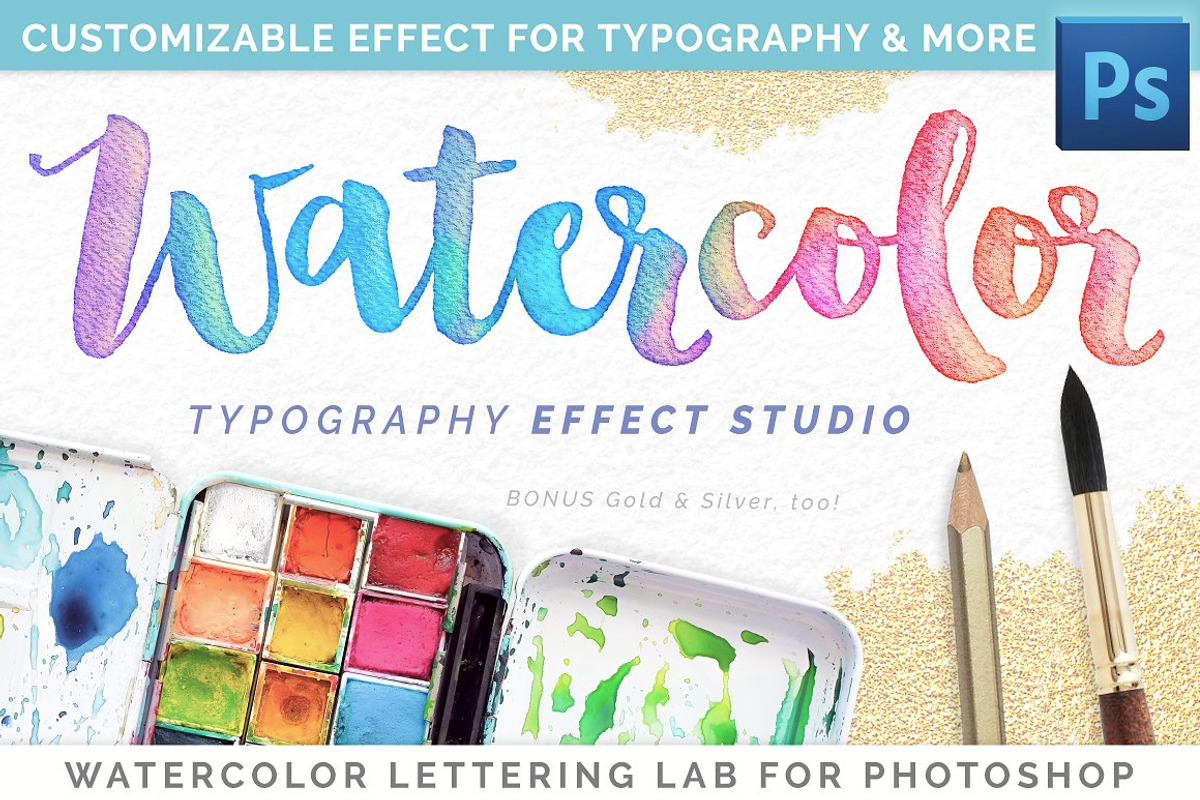 Watercolor Lettering Studio Pro, a Plug-in Add-On by Drifter Studio PrintShop (Photo 1 of 8)