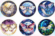 Lunar Moth and Moon Stained Glass, an Illustration by Canvas Craft (Thumbnail 5 of 5)