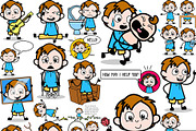 Little Boy ~ Cartoon Character Set, an Education Illustration by The Toon Company (Thumbnail 6 of 7)