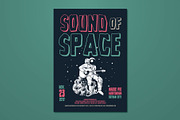 Hand Drawn Astronaut Guitarist Flyer, a Flyer Template by ashenterprise (Thumbnail 1 of 3)