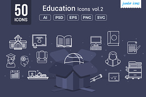 Education-School Line Icons V2, an Outline Icon by Jumbo Icons