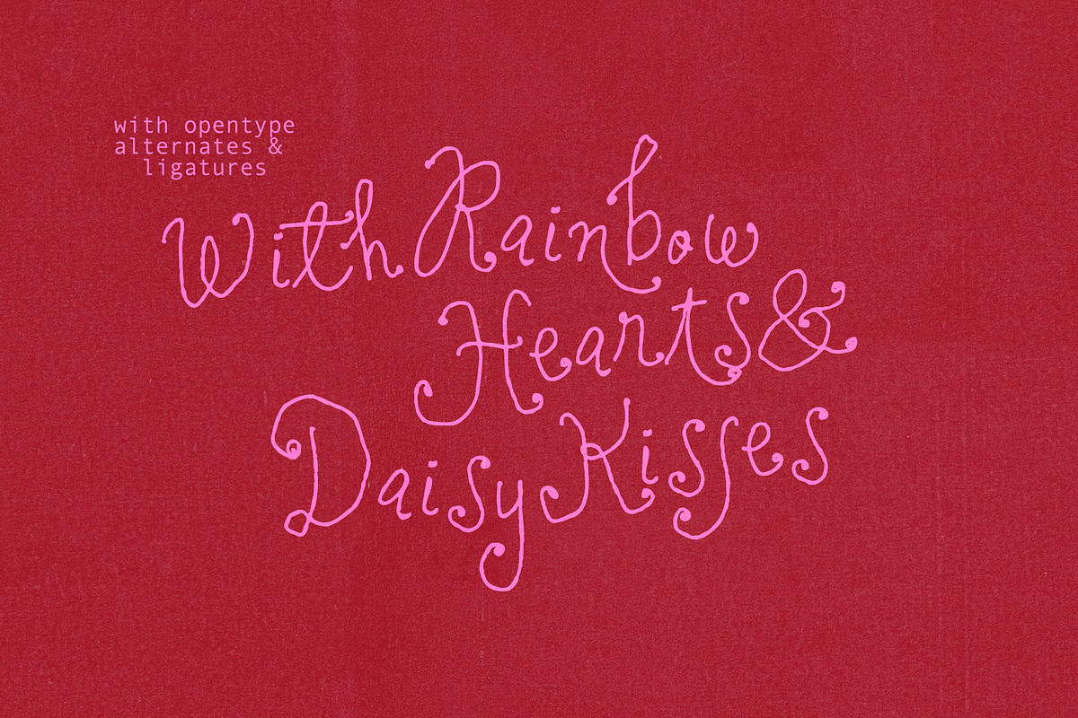 Sugar Pie Honey Curly Font, a Handwritten Font by Nicky Laatz (Photo 10 of 12)