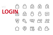 60 Login UI icons, an Outline Icon by Palau