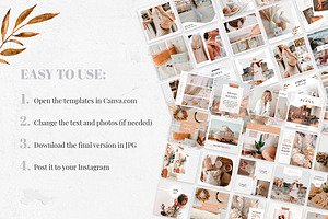 Boho Instagram Template Bundle