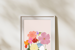 Spring Garden Digital Poster A4