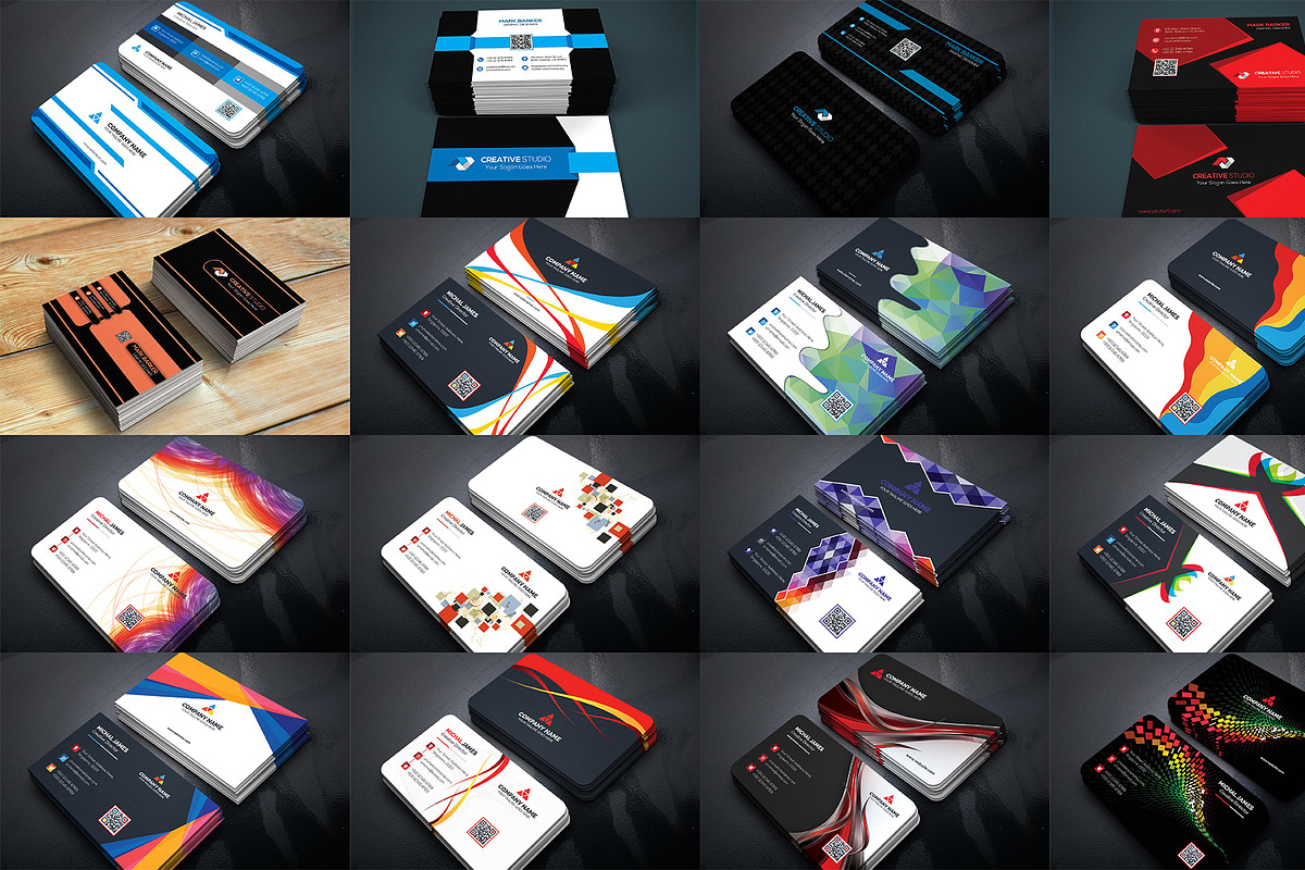 Business Cards Mega Bundle, a Business Card Template by Curve Design (Photo 6 of 6)