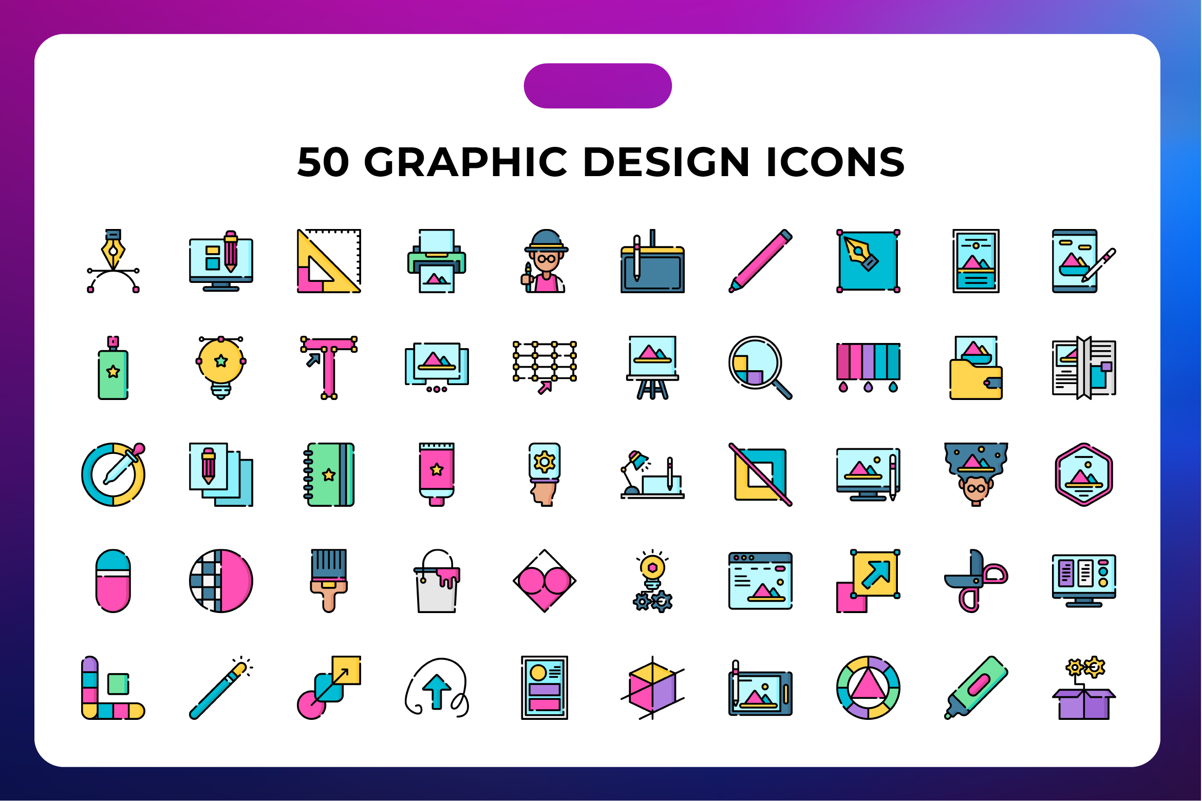50 Graphic Design Icons, an Icon by Wencory