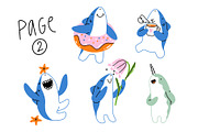 Cute shark cartoon vector mascot, an Animal Illustration by Stolenpencil (Thumbnail 3 of 3)