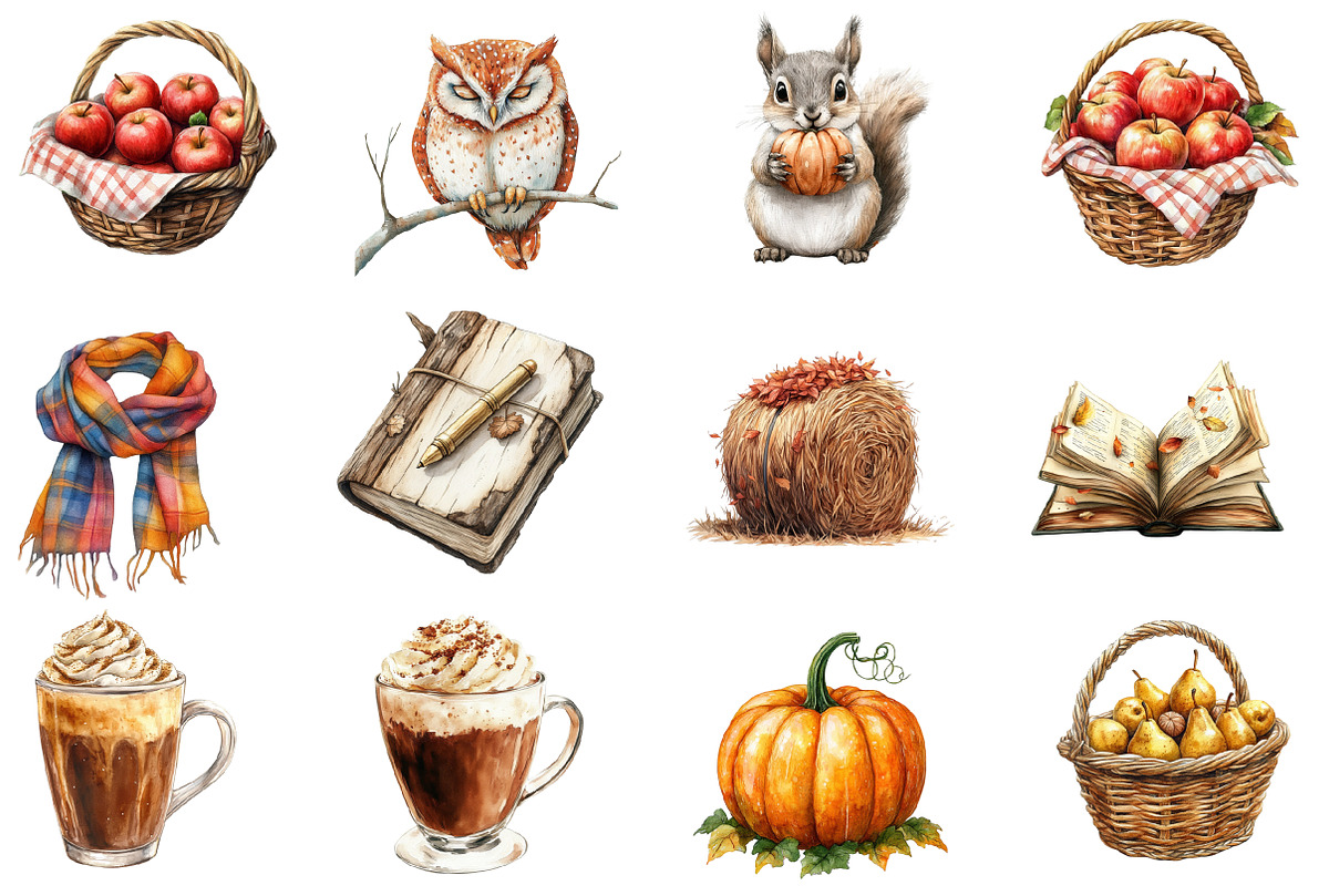 Watercolor September End Clipart, an Illustration by Designworld (Photo 2 of 5)