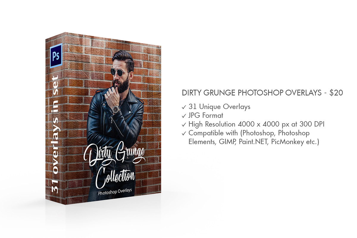 Dirty Grunge Photoshop Overlays, a Plug-in Add-On by FixThePhoto (Photo 2 of 34)