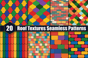 20 Roof Textures Seamless Patterns, a Pattern Graphic by protabsorkar11