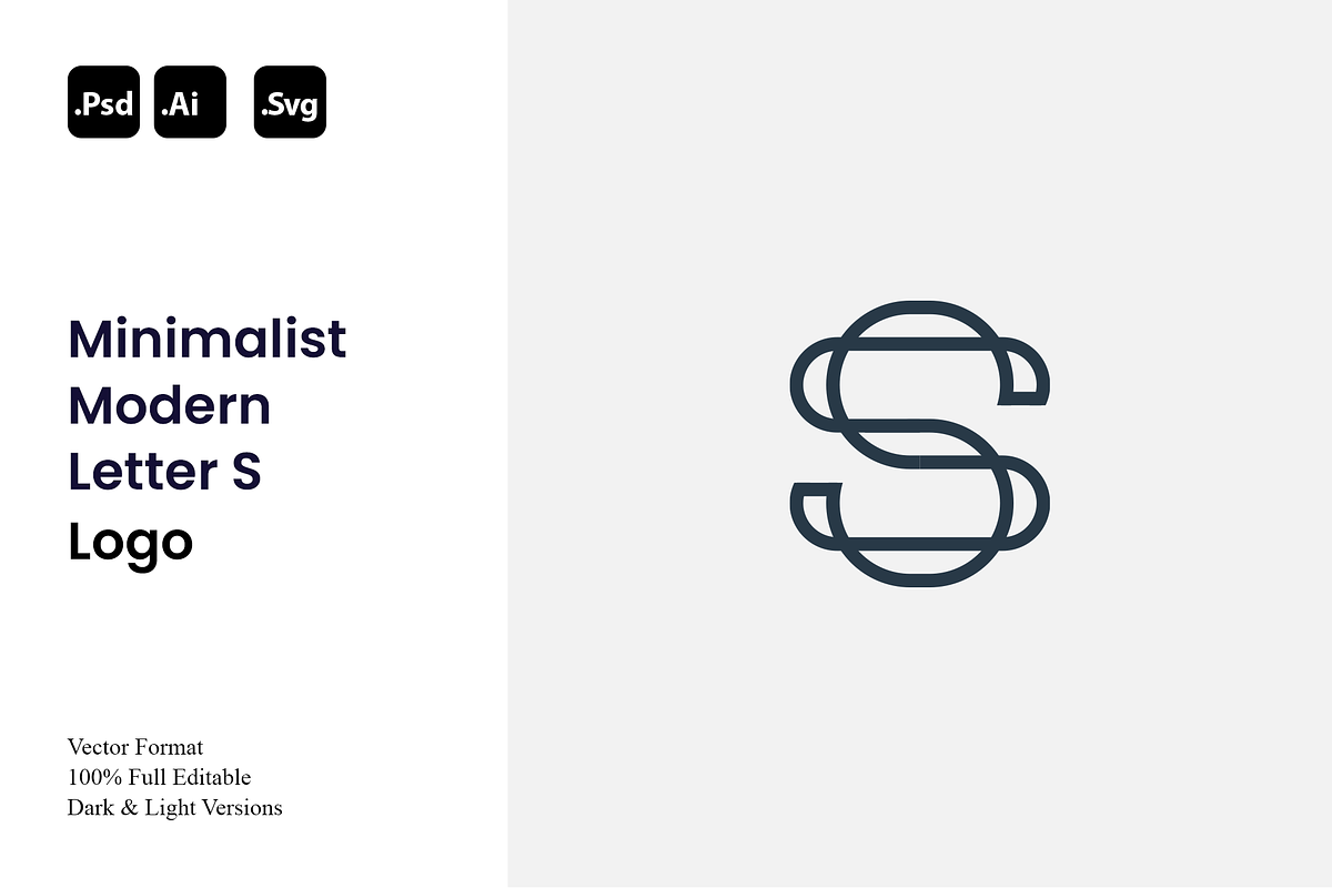 Minimalist Modern Letter S Logo, a Branding & Logo Template by Luxury Logos (Photo 1 of 4)