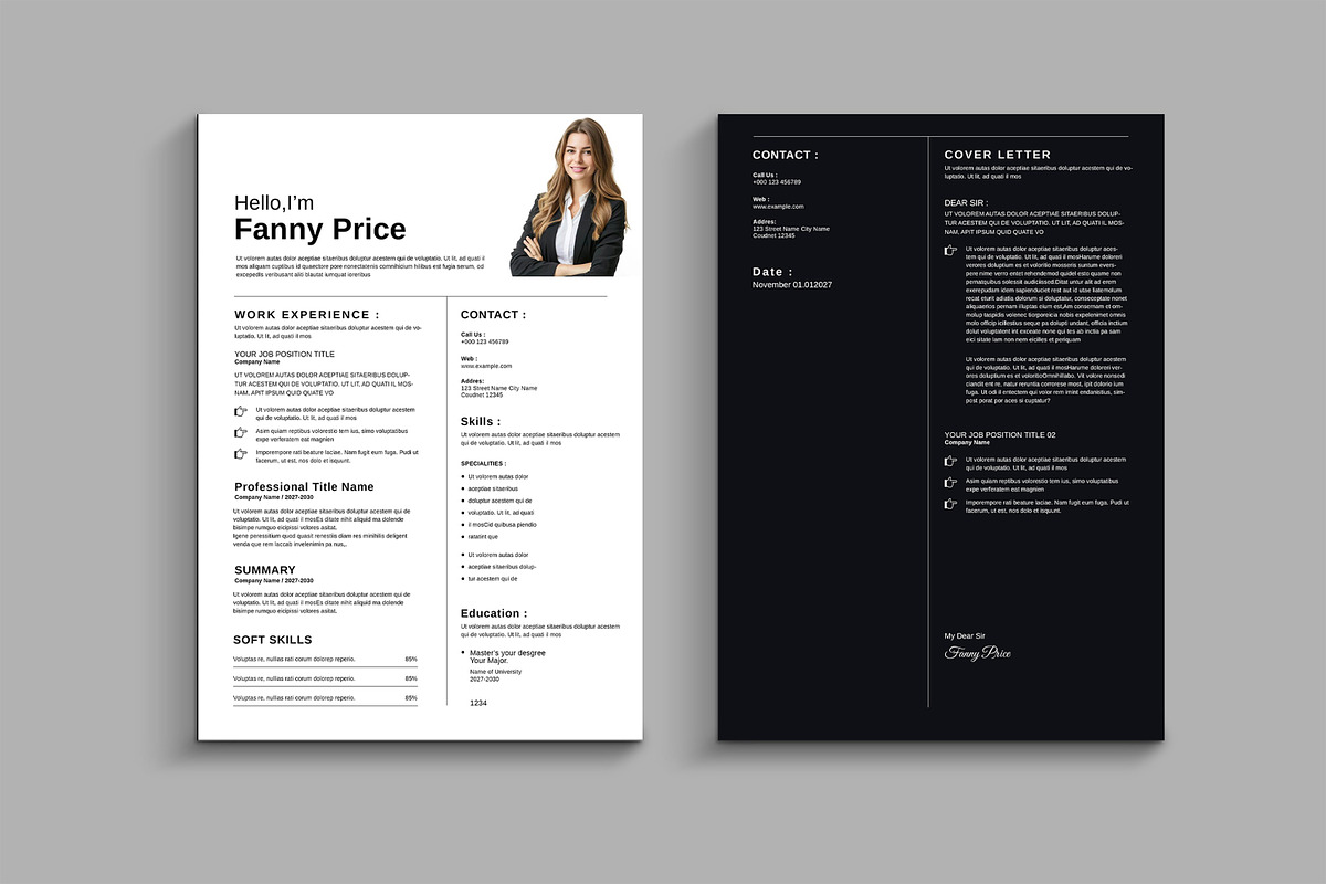 Resume Design Template, a Resume Template by Alvi-Studio (Photo 2 of 7)