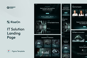 RiseOn - IT Solution Landing Page, a Websites & App Template by peterdraw