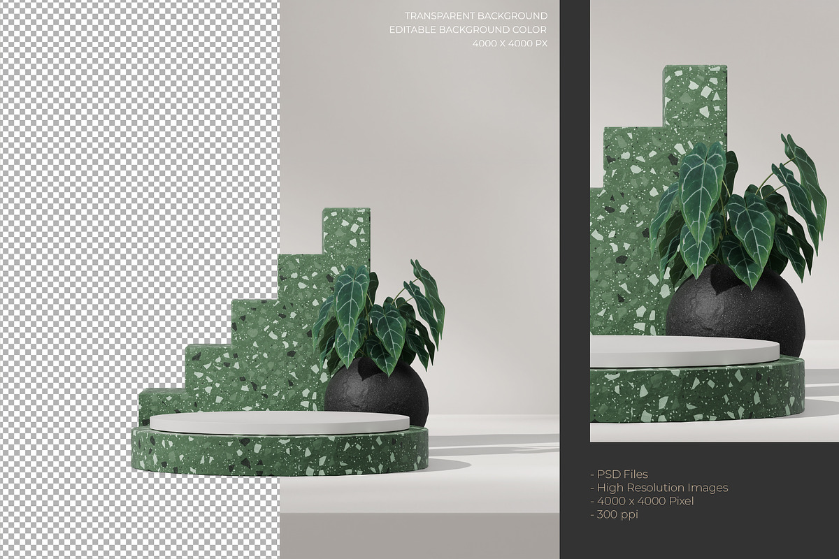 5 Podium with Transparent Background, a Background Graphic by faustudio (Photo 4 of 7)