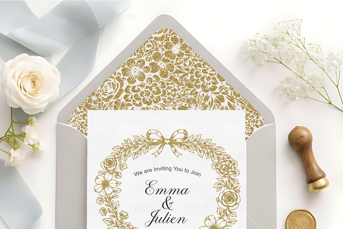 Golden Baroque Wedding collection, a Decorative Illustration by marie dricot (Photo 3 of 9)