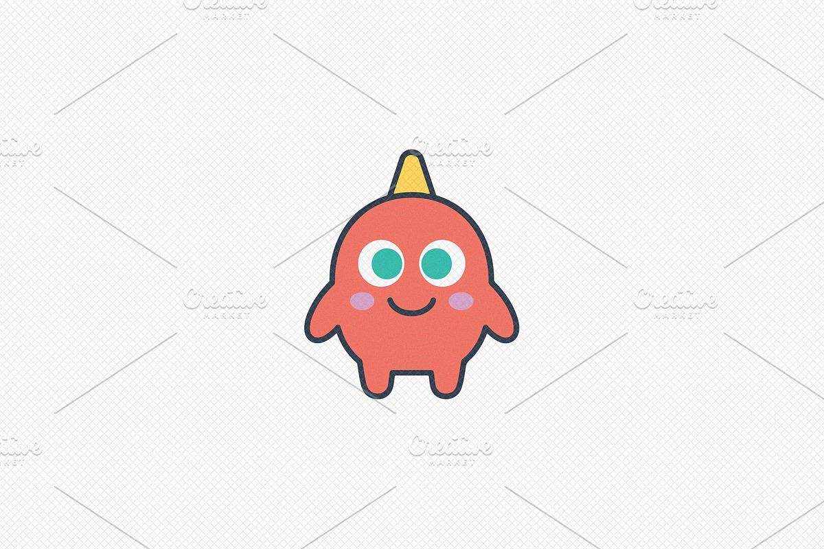 Cute Cartoon Monster, a Seasonal Illustration by Vectorium Studio (Photo 1 of 3)