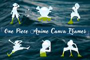 One Piece Anime Canva Frames, a Design Template by Creative Digital Template (Thumbnail 1 of 2)