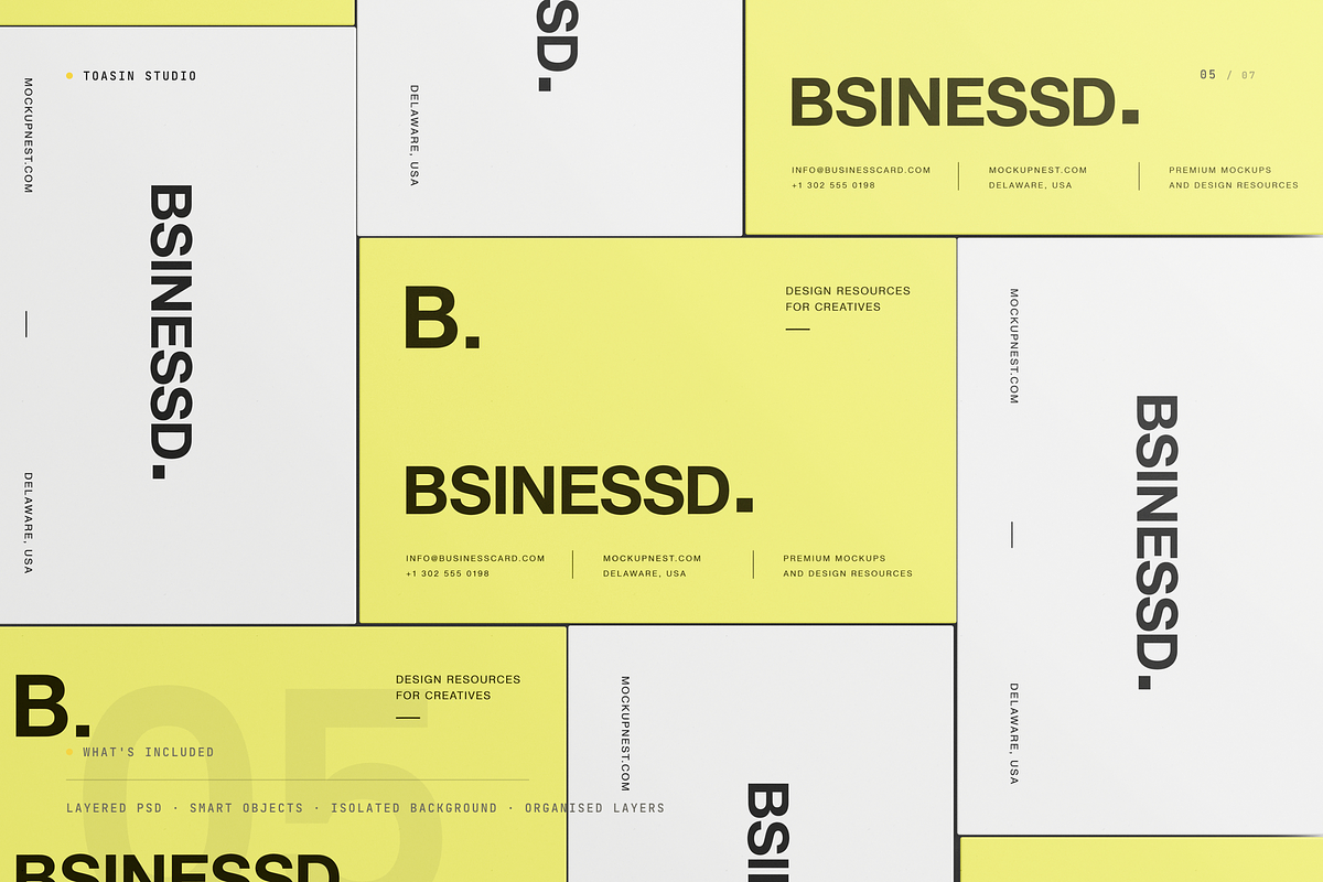 85x55 Business Card Mockup, an Advertising Mockup by Toasin Studio (Photo 5 of 7)