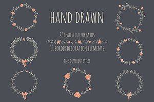 38 different wreaths & borders
