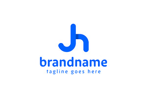 Letters JH Lowercase Logo, a Branding & Logo Template by Pray Art Design Studio