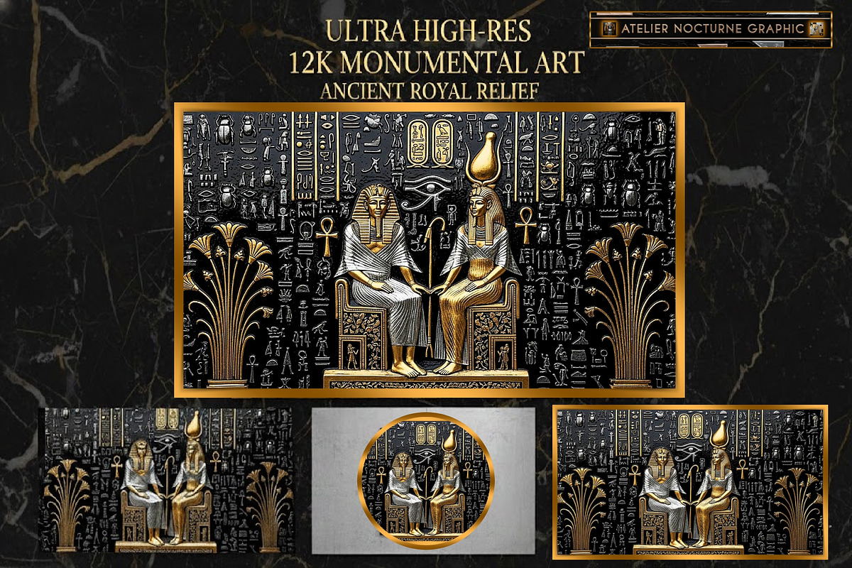 Ancient Egypt 12K Mega-Resolution, a Texture Graphic by Atelier Nocturne Graphic (Photo 1 of 3)
