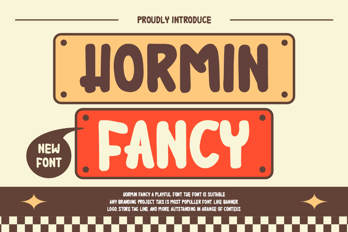 Hormin Fancy Font, a Sans Serif Font by Iqsiart Studio (Photo 1 of 7)